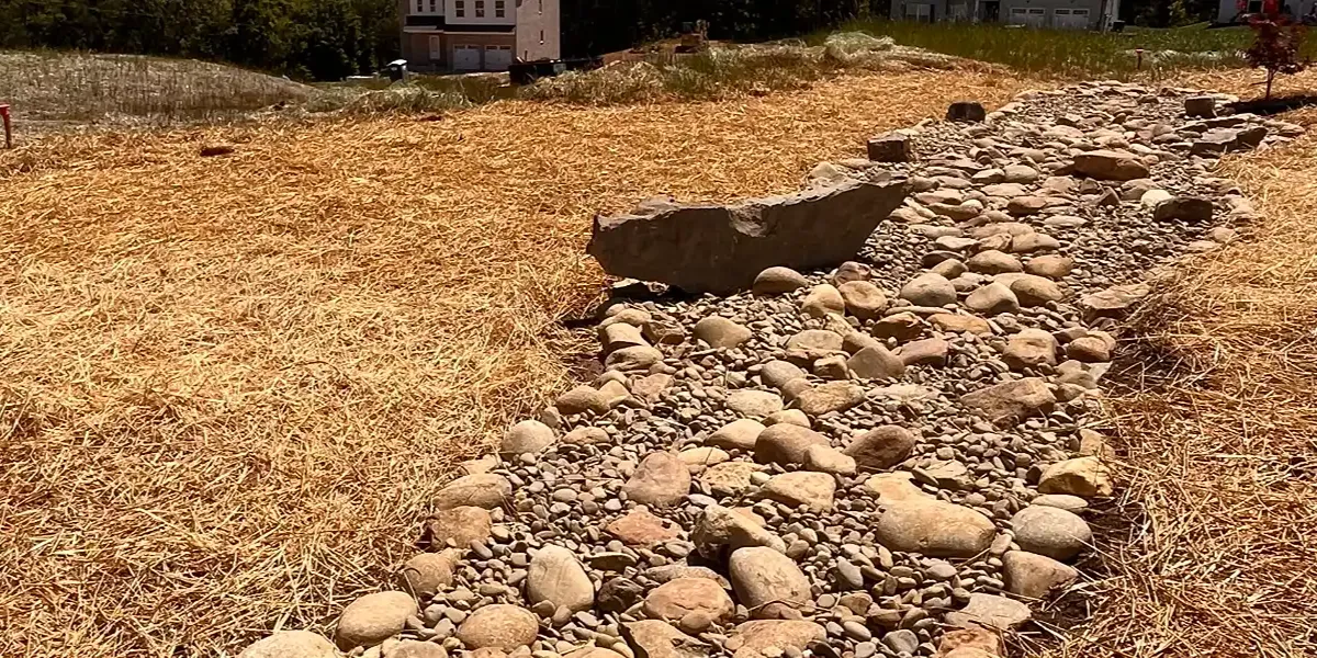 decorative stone or mulch