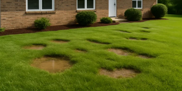 fixing low spots on lawn
